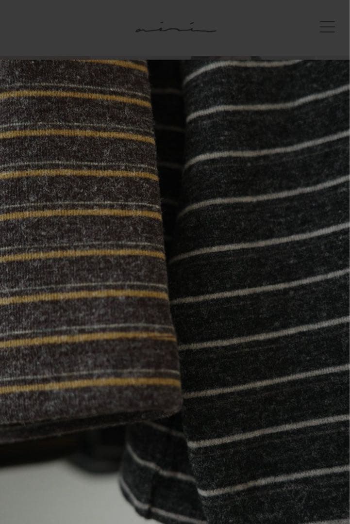 トップス aere / border long T-shirts