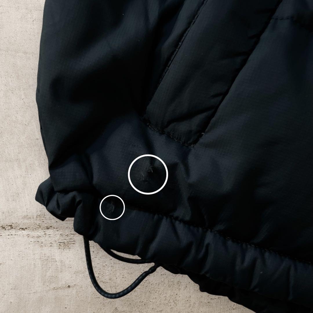 L.L.Beanエルエルビーン中綿ダウンベスト刺繍ロゴドローコード無地古着XL黒