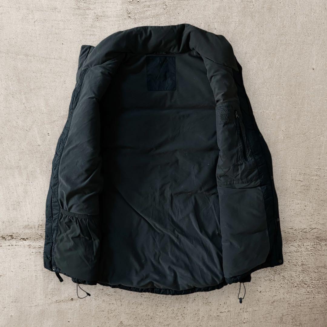 L.L.Beanエルエルビーン中綿ダウンベスト刺繍ロゴドローコード無地古着XL黒