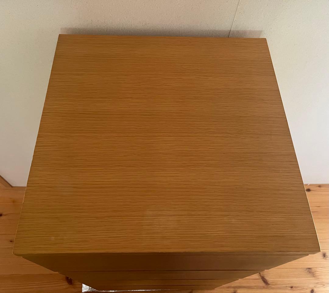 無印良品 4段　チェスト 引出し 脚 オーク材