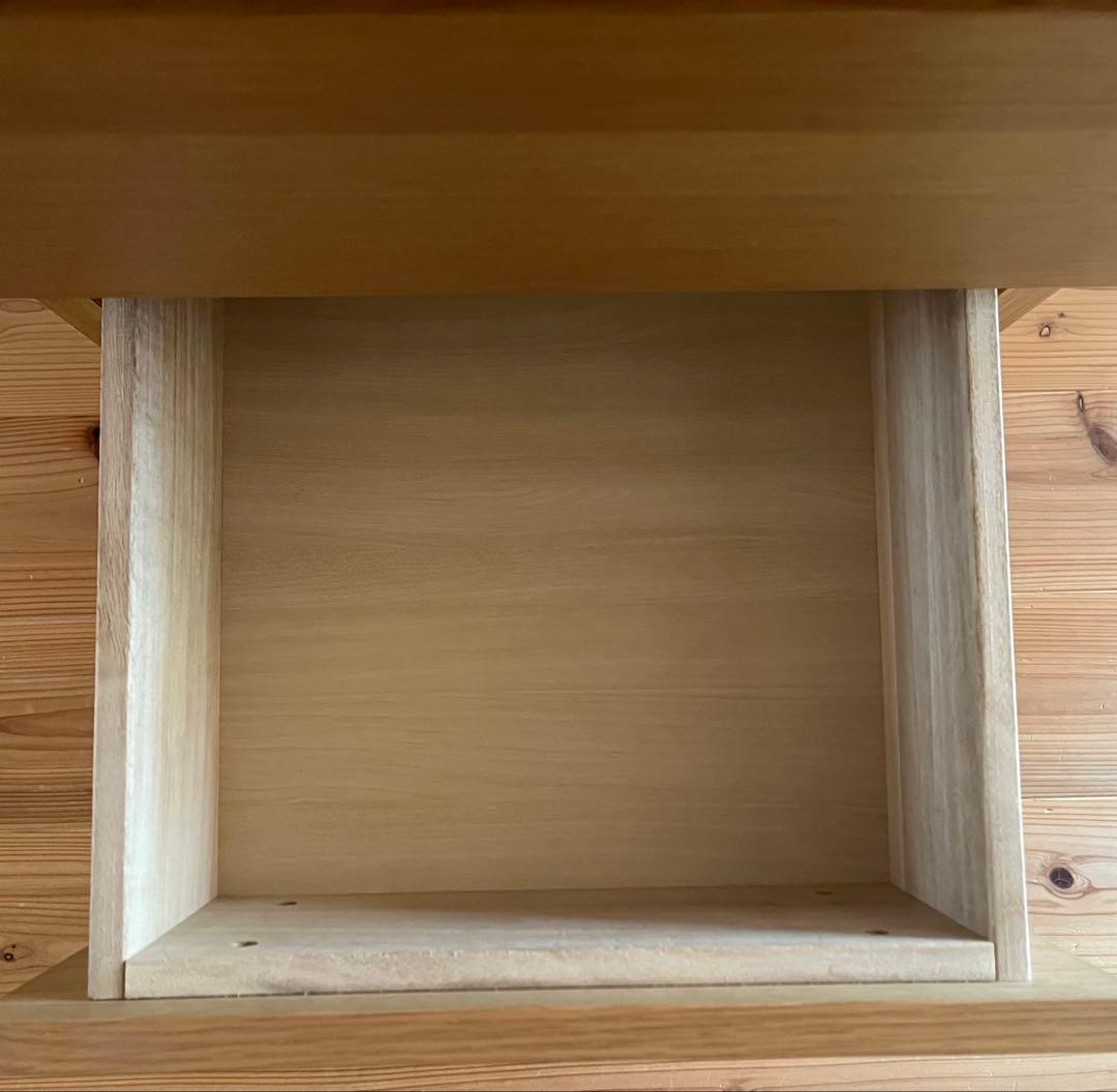 無印良品 4段　チェスト 引出し 脚 オーク材