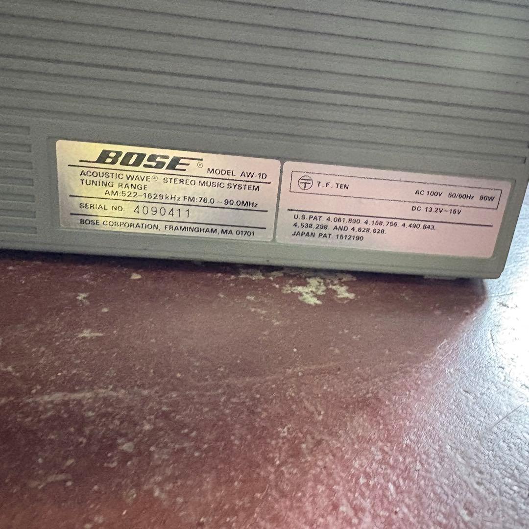 【中古・動作確認済み】BOSE カセット/CD/ラジオ一体型オーディオAW-1D