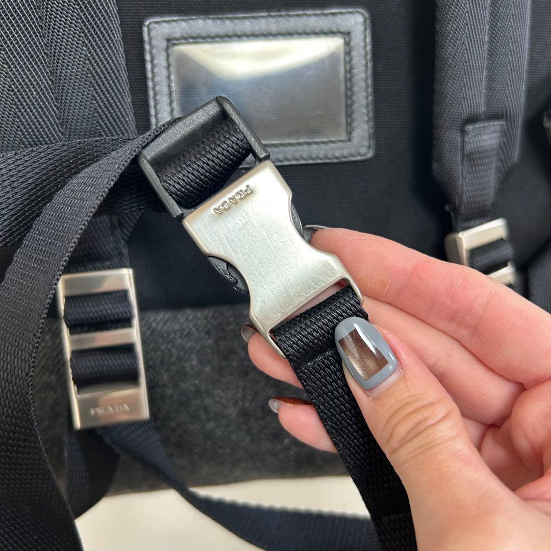 プラダ PRADA V135 初期型 フェルト 希少 三角プレート バックパック
