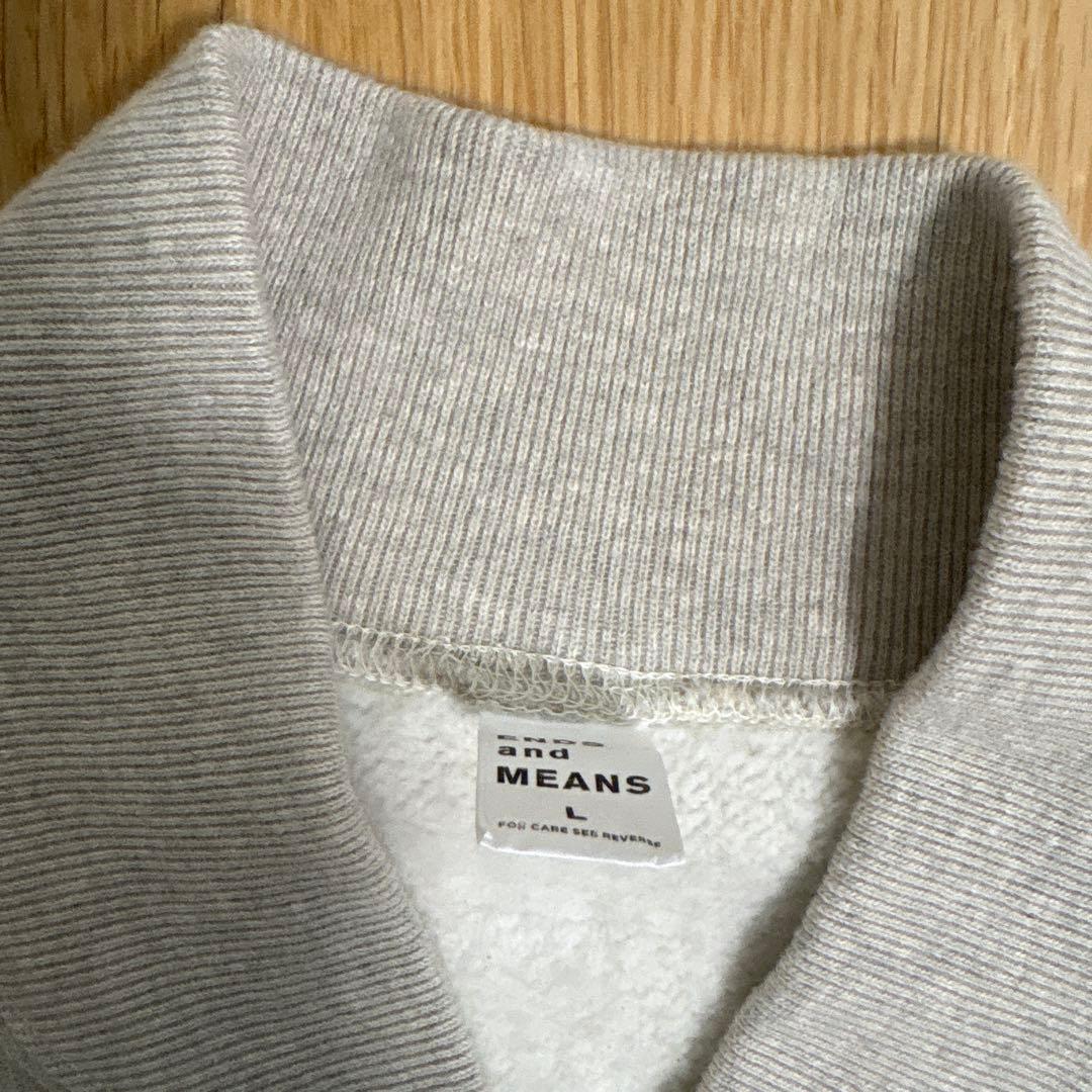 【最終価格】ENDS and MEANS Zip Rib Neck Sweat