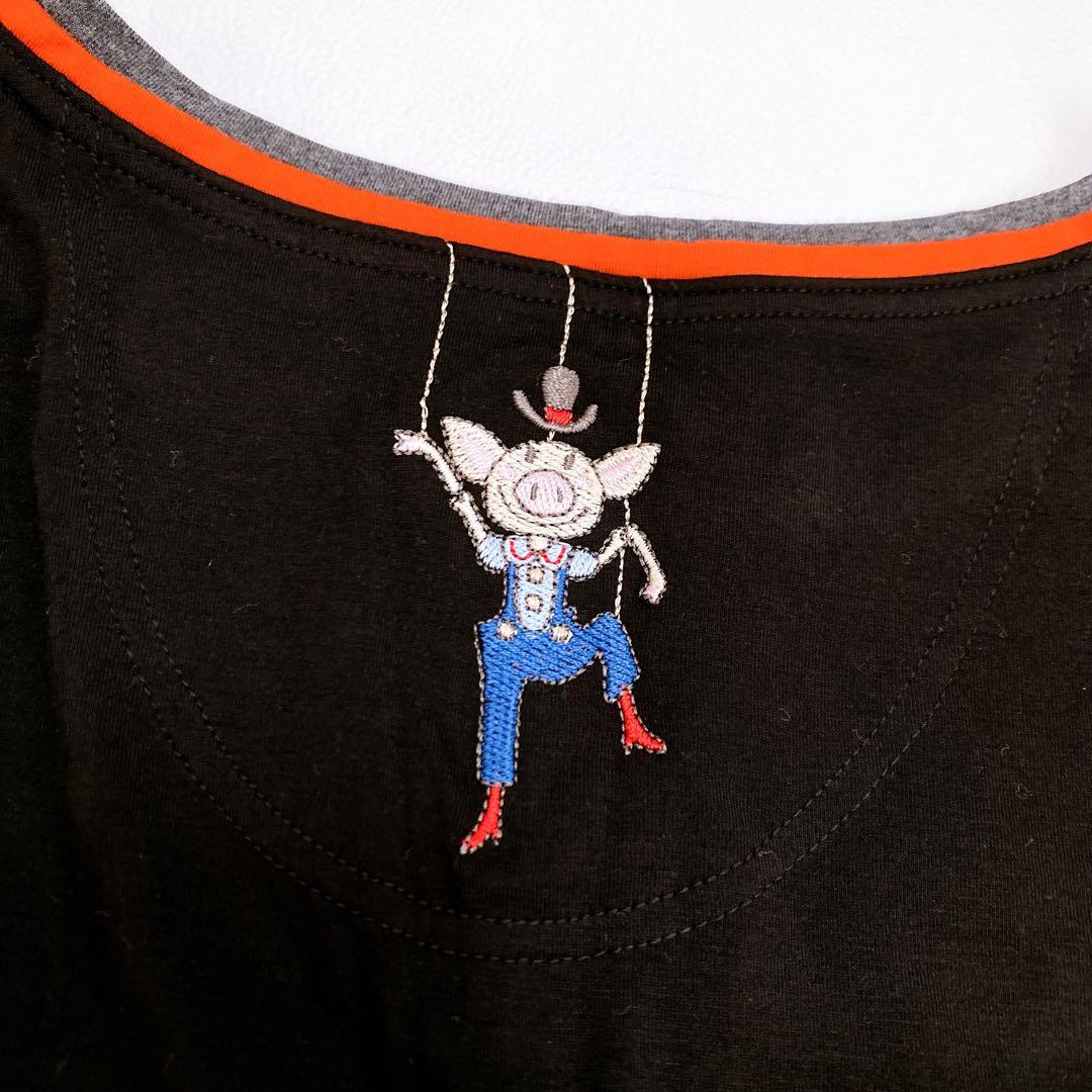 美品 アルベロベロ チュニック ワンピース 長袖 ブタさん サイドポケット