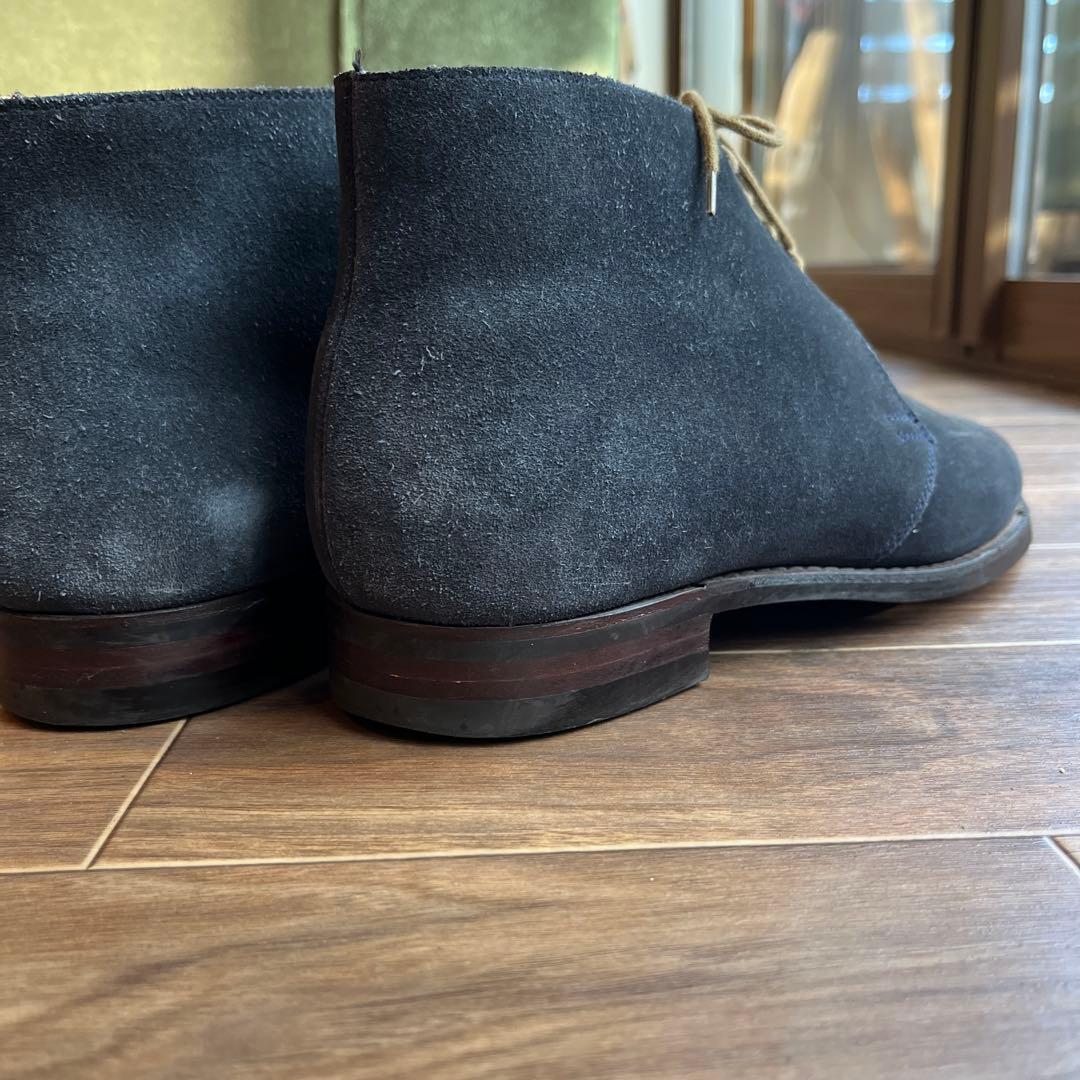 クロケットジョーンズ　ポールスミス　ネイビーチャッカブーツ