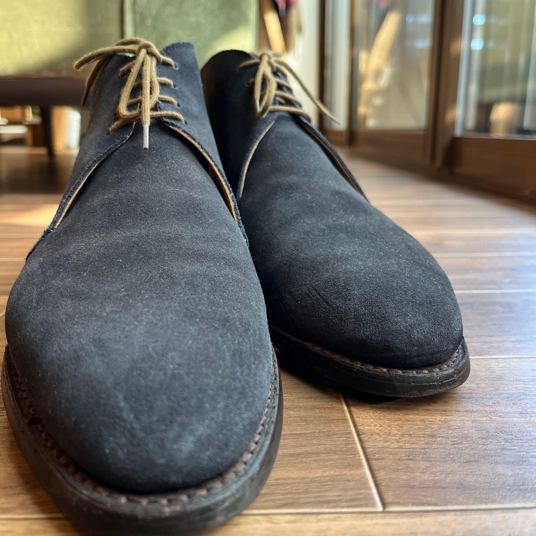 クロケットジョーンズ　ポールスミス　ネイビーチャッカブーツ