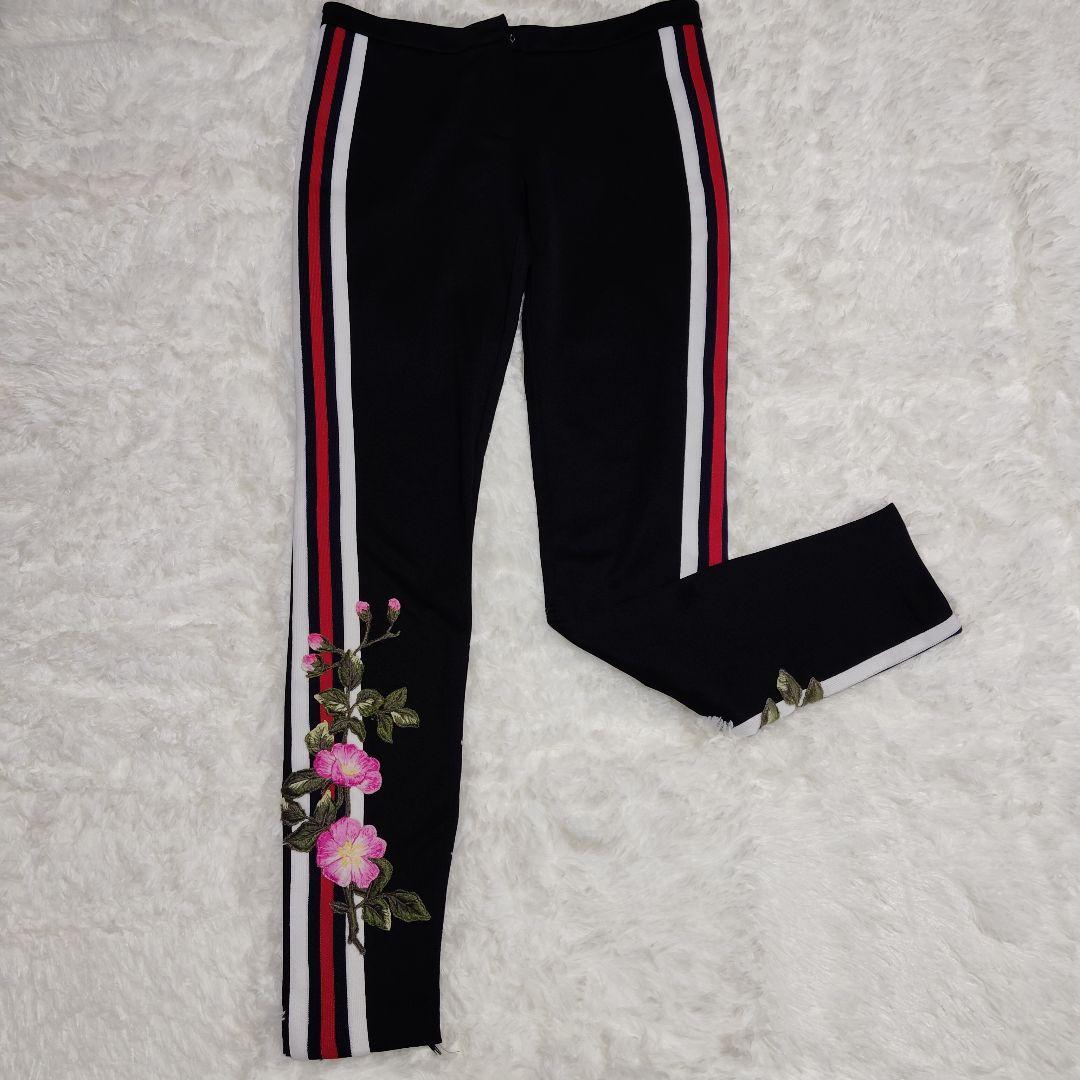美品 GUCCI グッチ ジャージ ボトムス シェリーライン 花柄 フローラ S