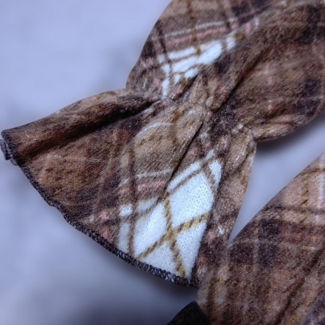 希少 LIZ LISA 起毛ブラウン チェック柄長袖ミニワンピース