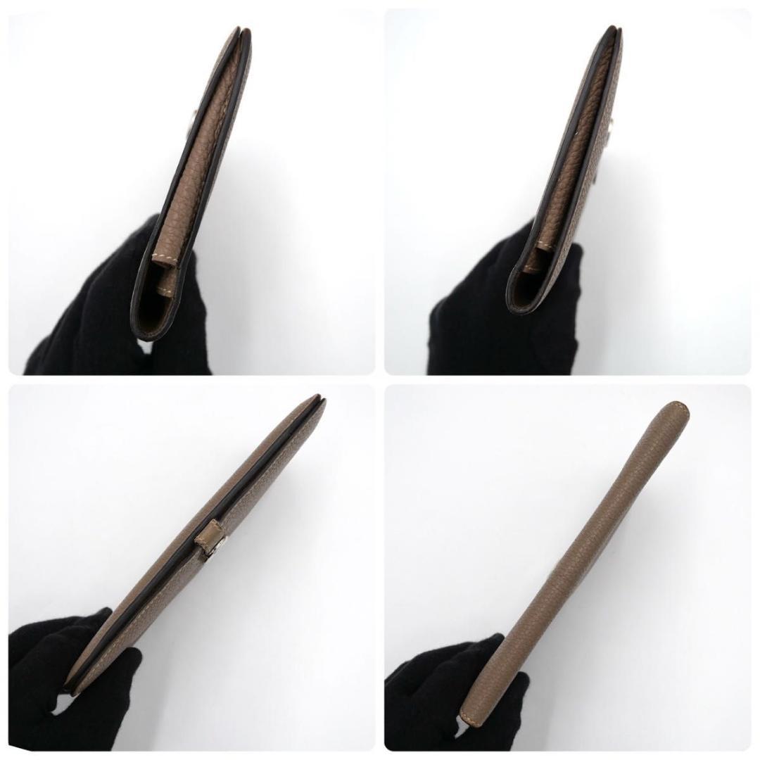 エルメス ドゴンGM 長財布 エトゥープ デュオ トゴ 二つ折り財布