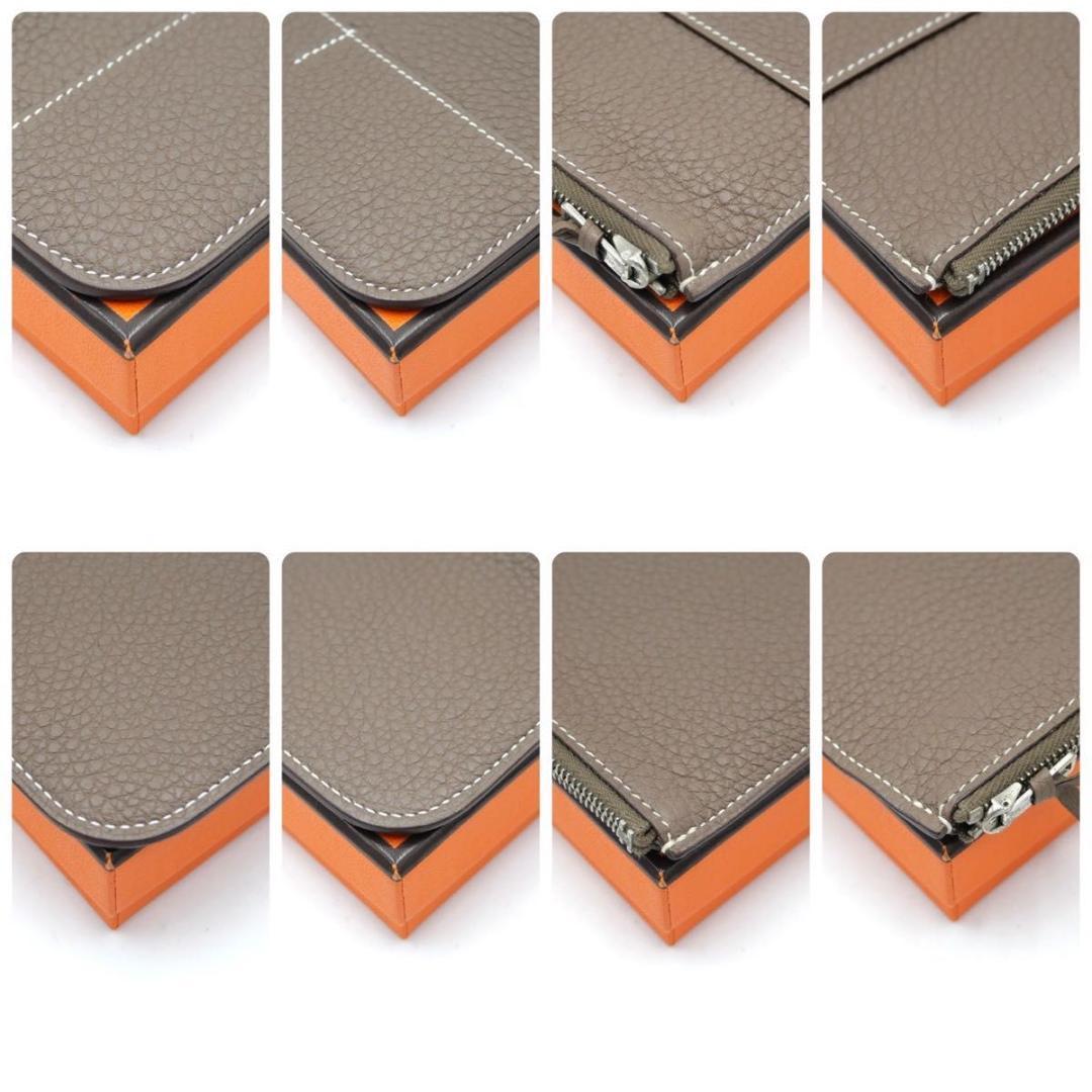 エルメス ドゴンGM 長財布 エトゥープ デュオ トゴ 二つ折り財布