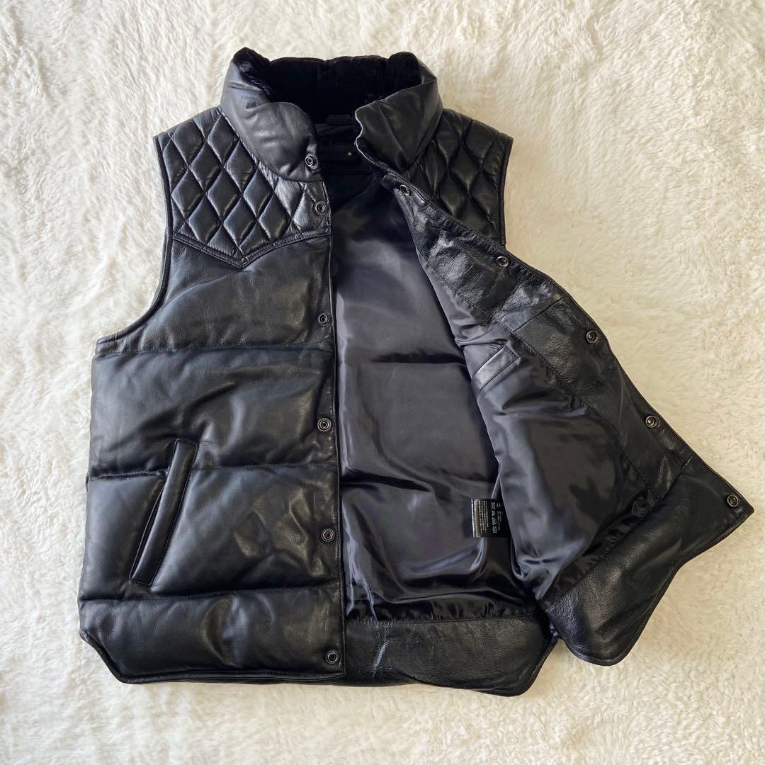 liugoo leathers リューグーレザーズ ラムスキン羊革 ダウンベスト