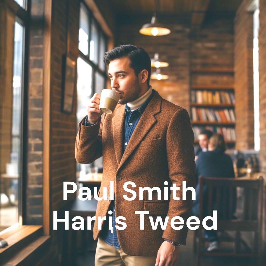 美品 Paul smith ハリスツイード　ブラウン　ジャケット　復刻　良好