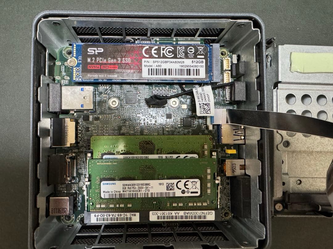 ミニPC intel NUC i5 10210u 512GB 16GB