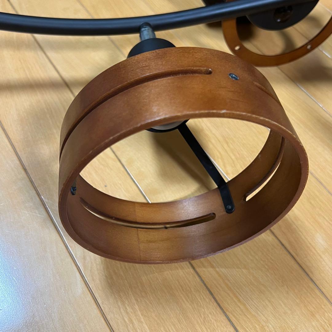 インターフォルム LT-5271 シーリングライト 4灯 ウッド×ブラック