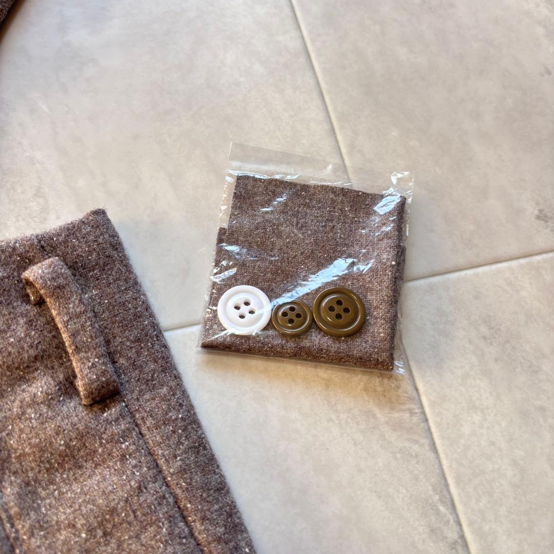 【ほぼ未使用】ドライボーンズ 50s W36 ワイドタックパンツ シルク混 極太