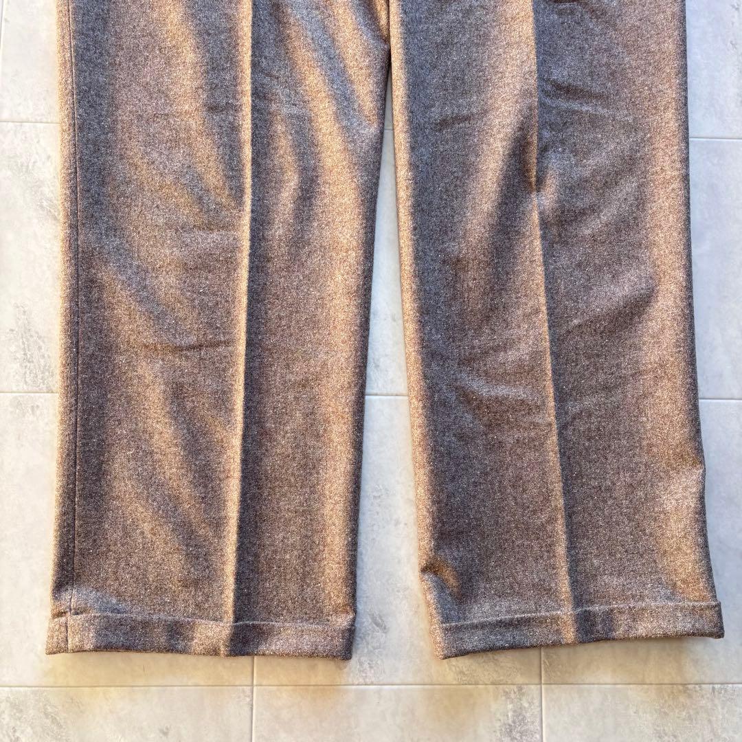 【ほぼ未使用】ドライボーンズ 50s W36 ワイドタックパンツ シルク混 極太