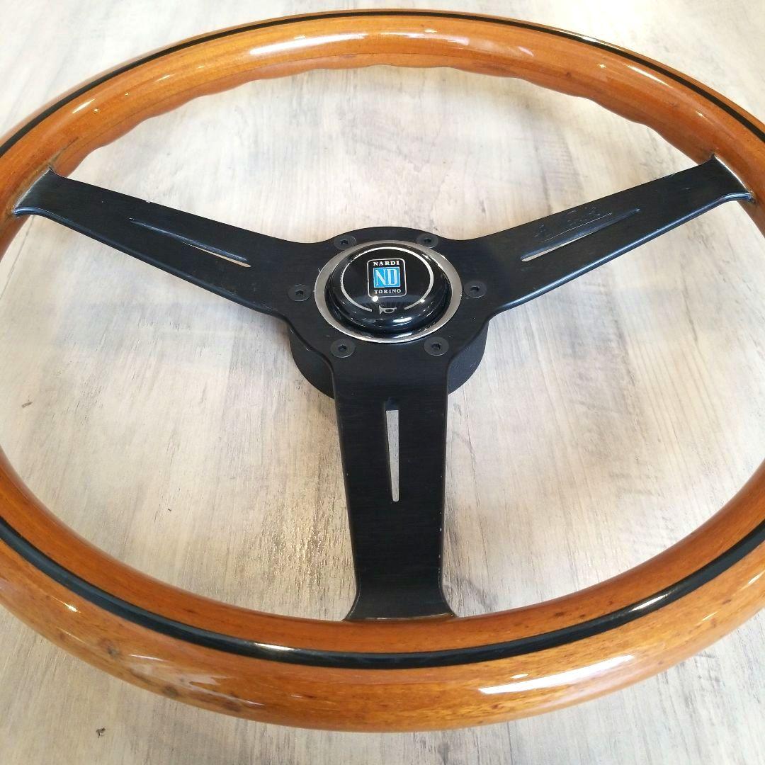 NARDI★ナルディウッドステアリング/ブラックスポーク　37Φ