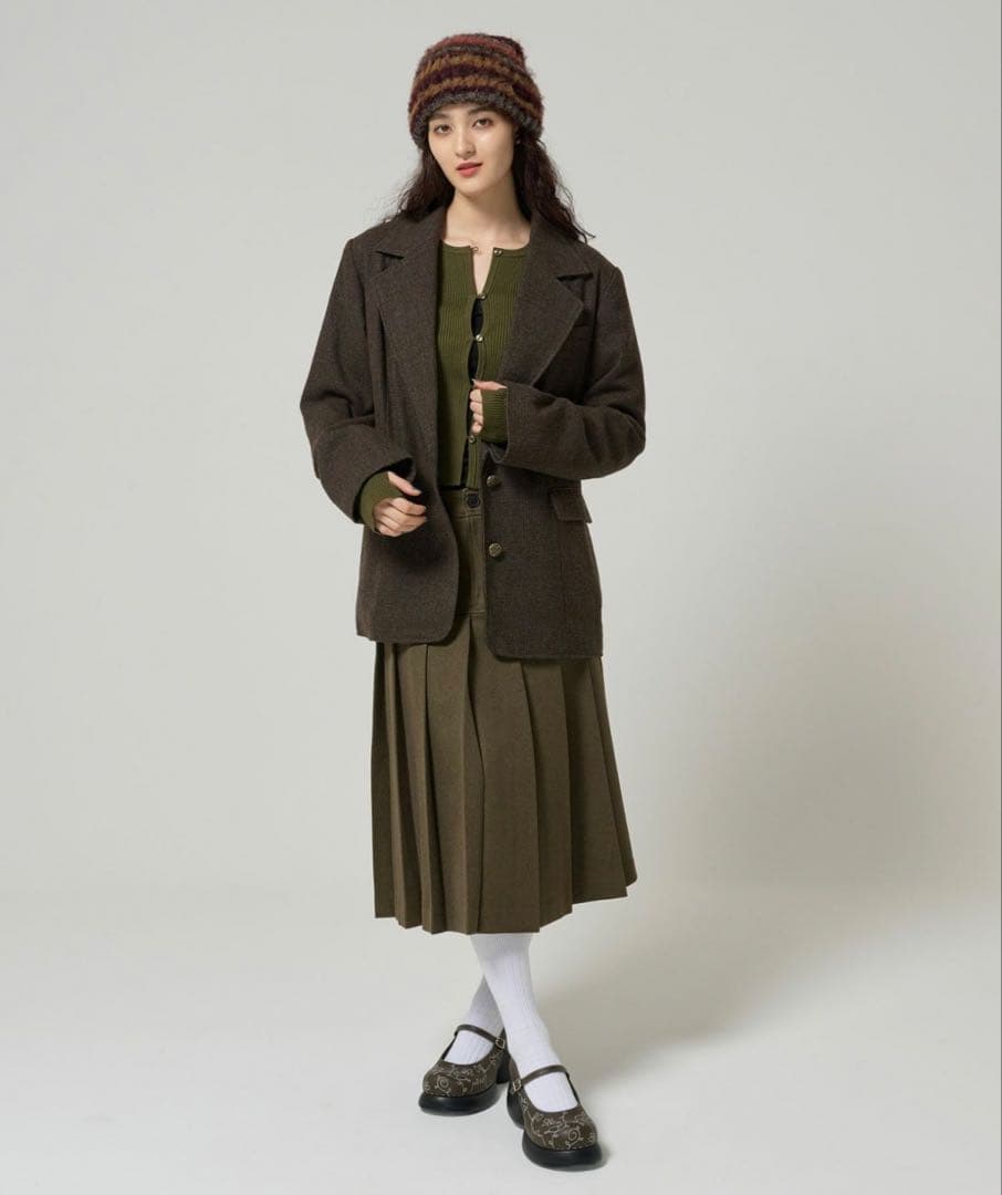 TINA:JOJUN ウールミックスチェックジャケッ 卜