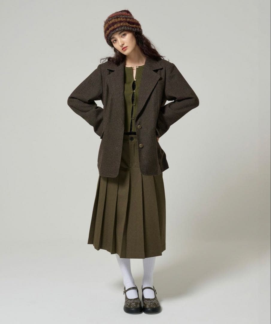 TINA:JOJUN ウールミックスチェックジャケッ 卜