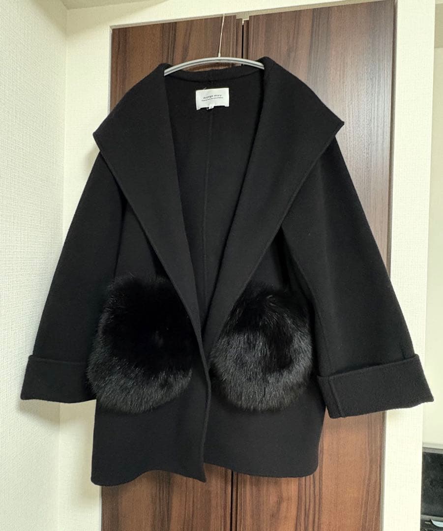 Arpege storyファー付きフードリバーコート　Mサイズ