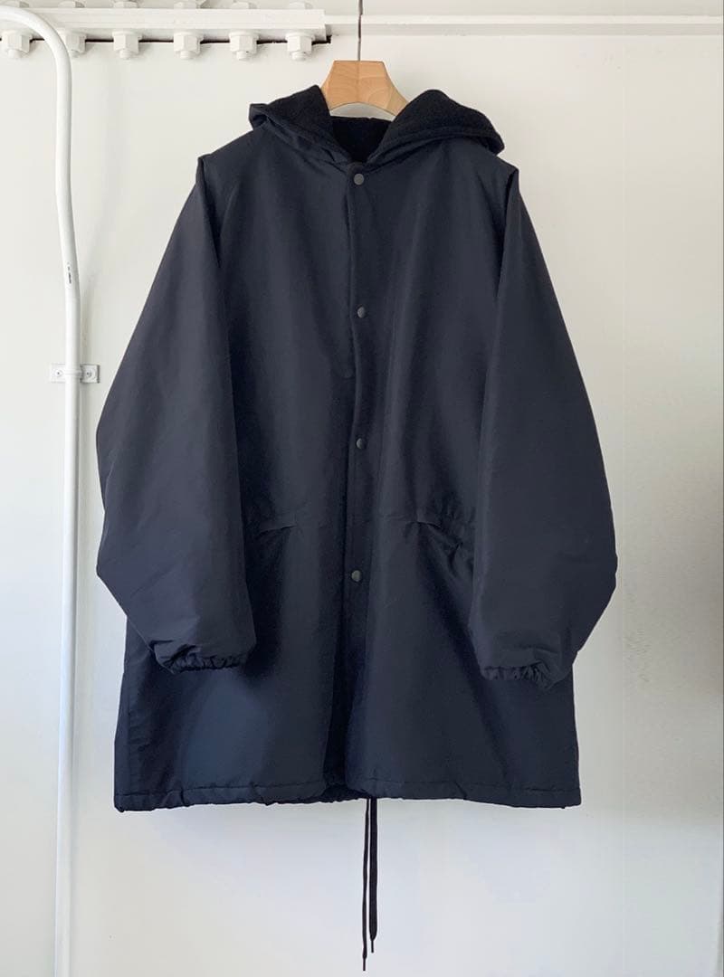 【 COMOLI 】20AW コットンシルクフーデッドコート size 1