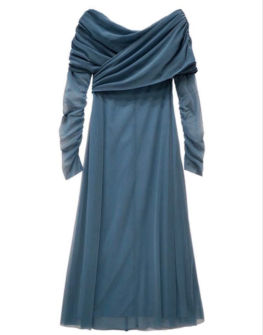 オフショルダーチュールドレス ameri vintage