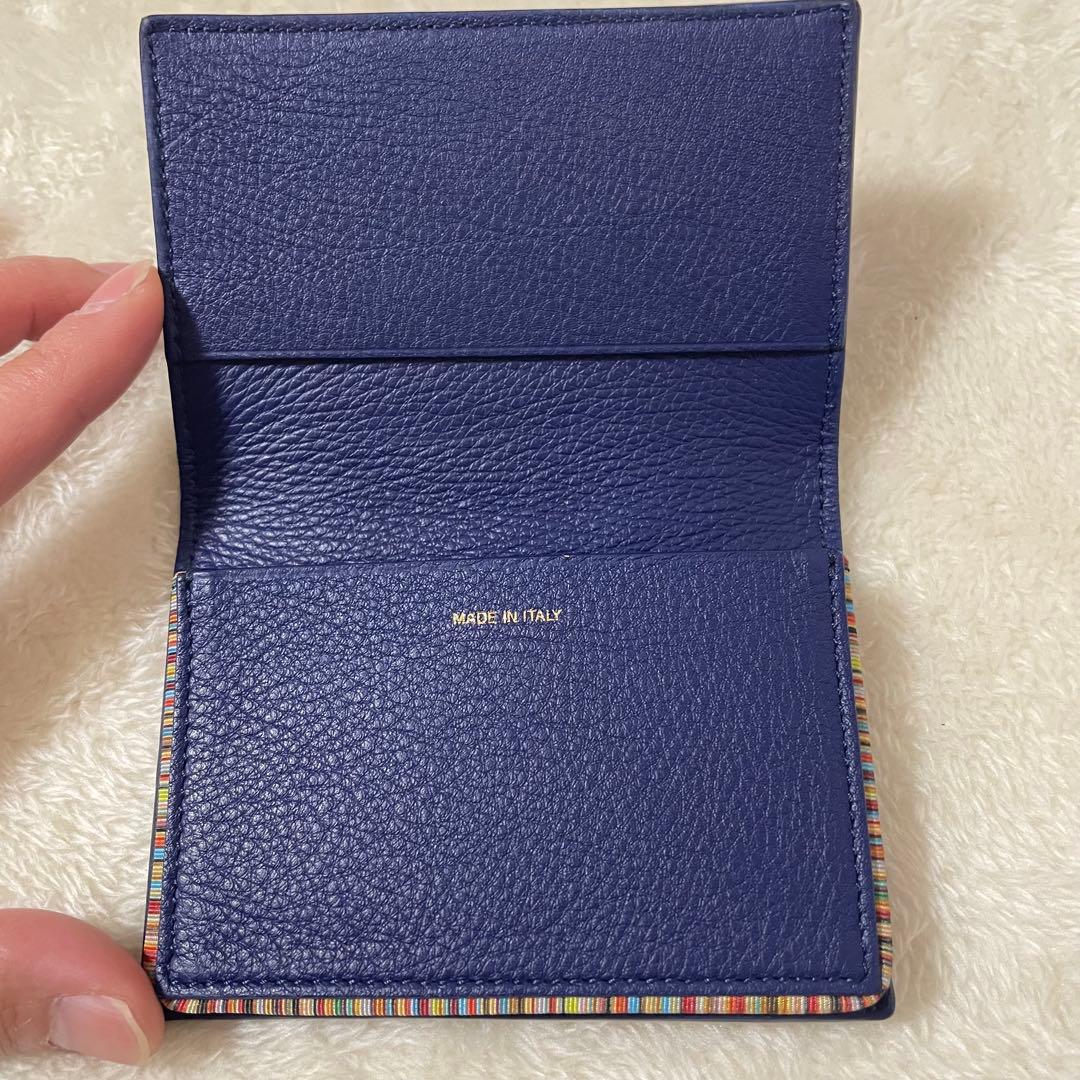 【美品】Paul Smith ネイビー 名刺入れ　カードケース　パスケース