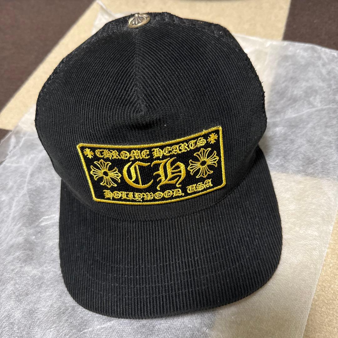 CHROME HEARTS CHコーデュロイイエローメッシュキャップ