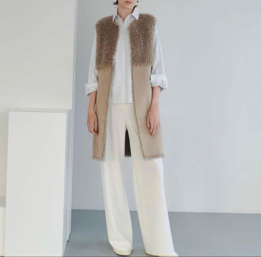 アルアバイル　リバーシブルボアロングジレ　02 M