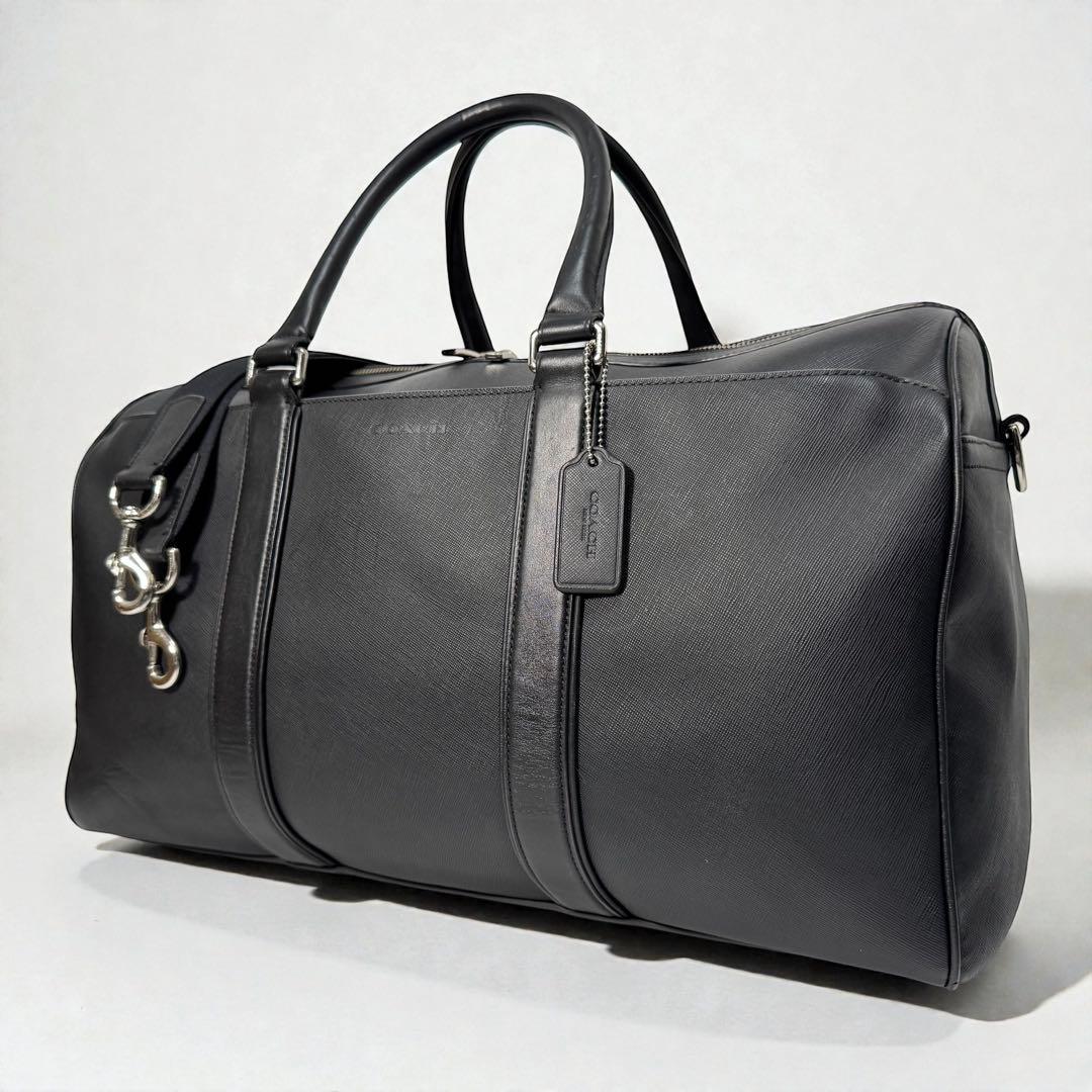 COACH レキシントン 2WAY レザー ボストンバッグ 黒 ブラック コーチ