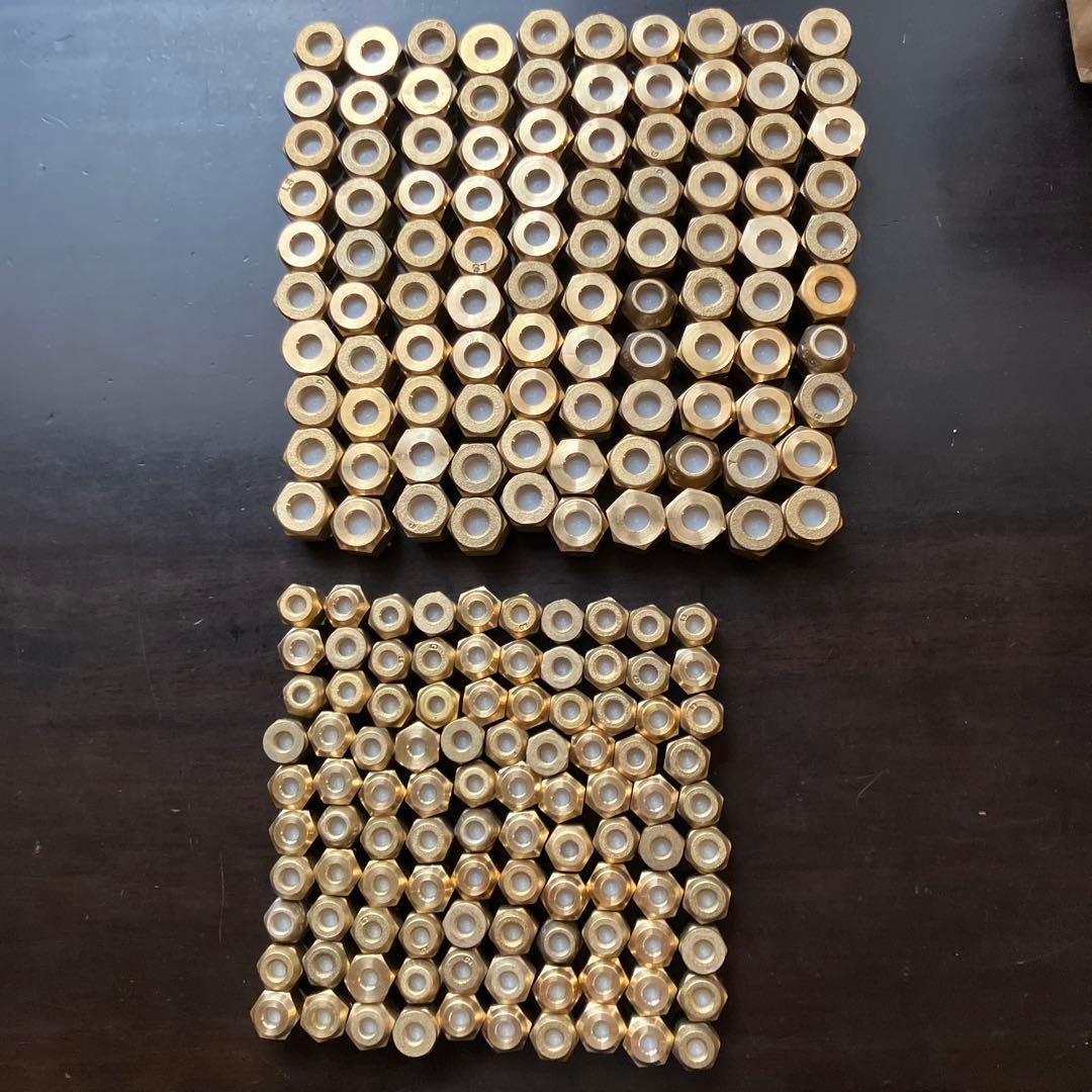 エアコン部材　フレアナット　2分3分　各100個セット合計200個