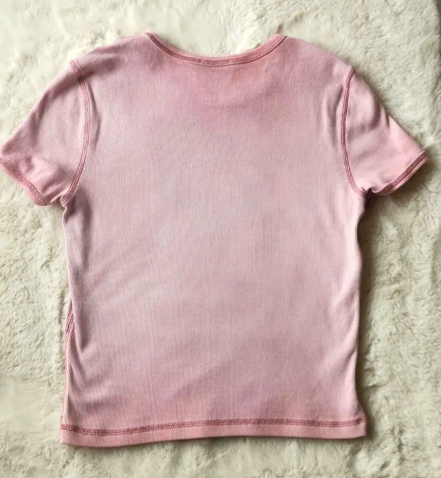 美品　DIESEL ハートロゴ ピンク Tシャツ