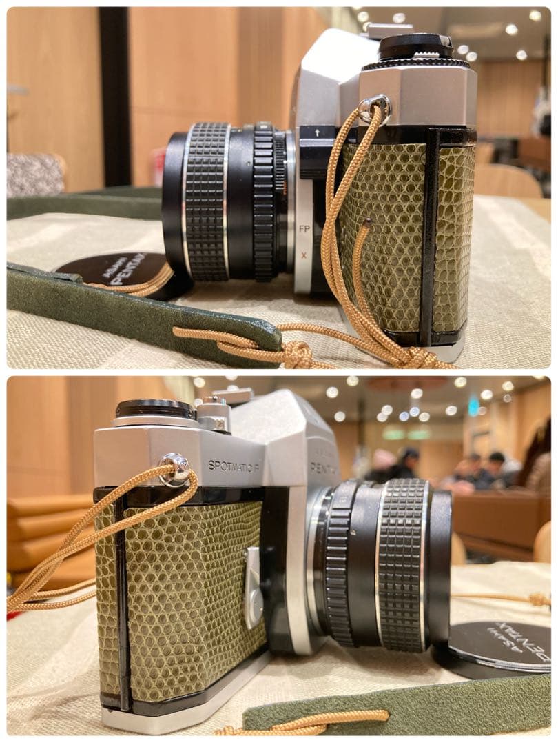 試写作例多数★pentax spf★リザード本革グリーン★美品＊完動品＊初期保証