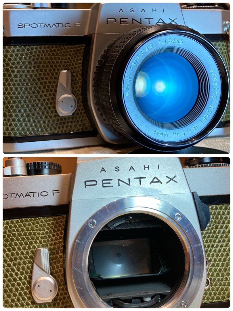 試写作例多数★pentax spf★リザード本革グリーン★美品＊完動品＊初期保証