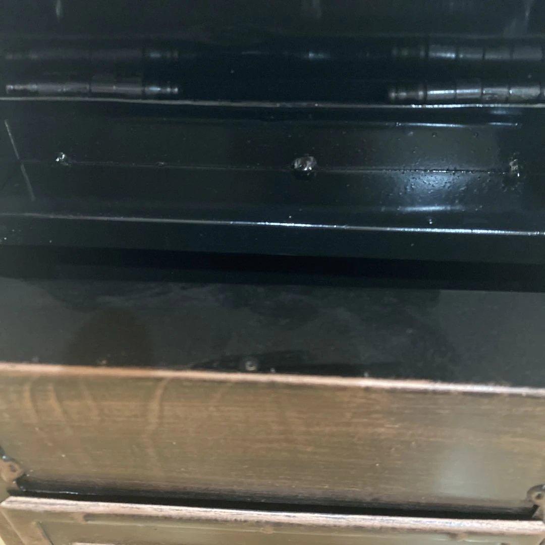 アンティーク風ポスト 【未使用品】鍵付き 郵便受け ブロンズカラー 瓦屋根