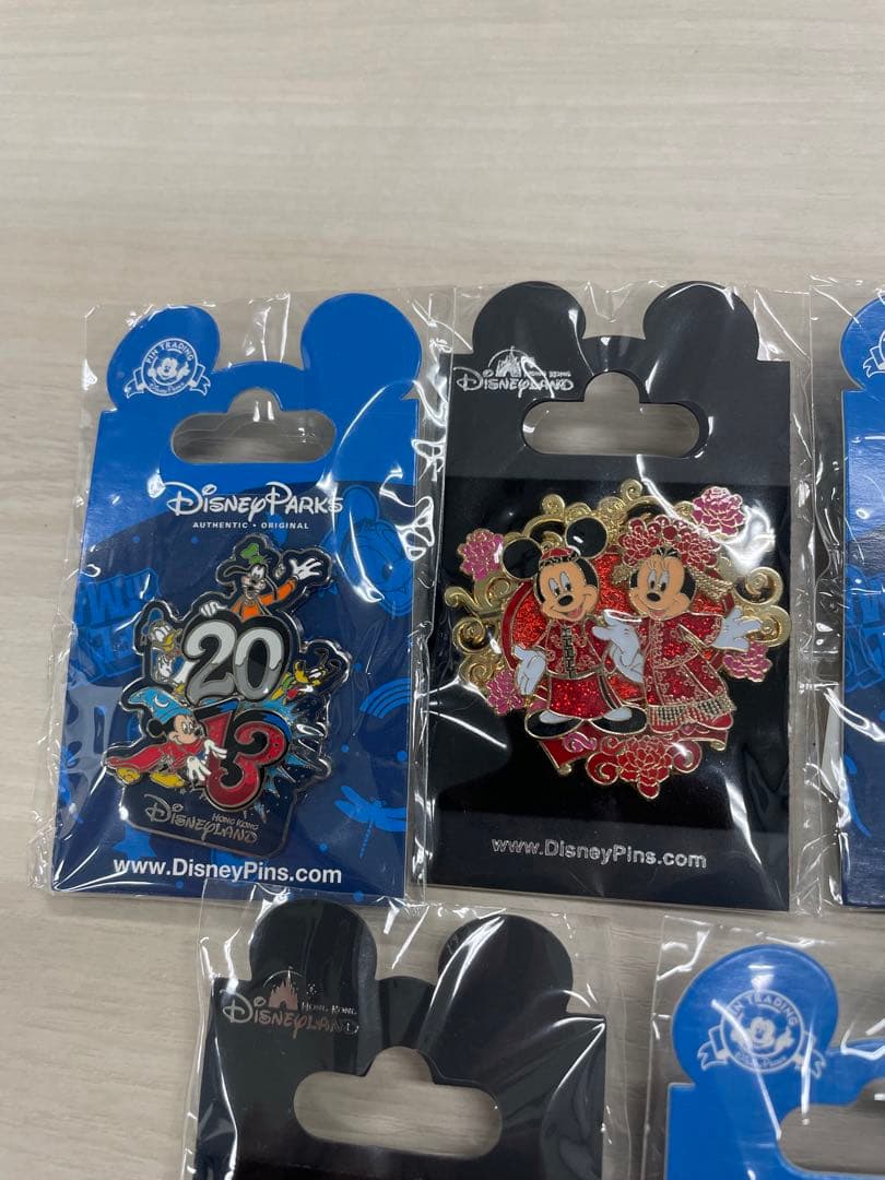 香港ディズニーランド　限定版ピンバッジ　5個セット