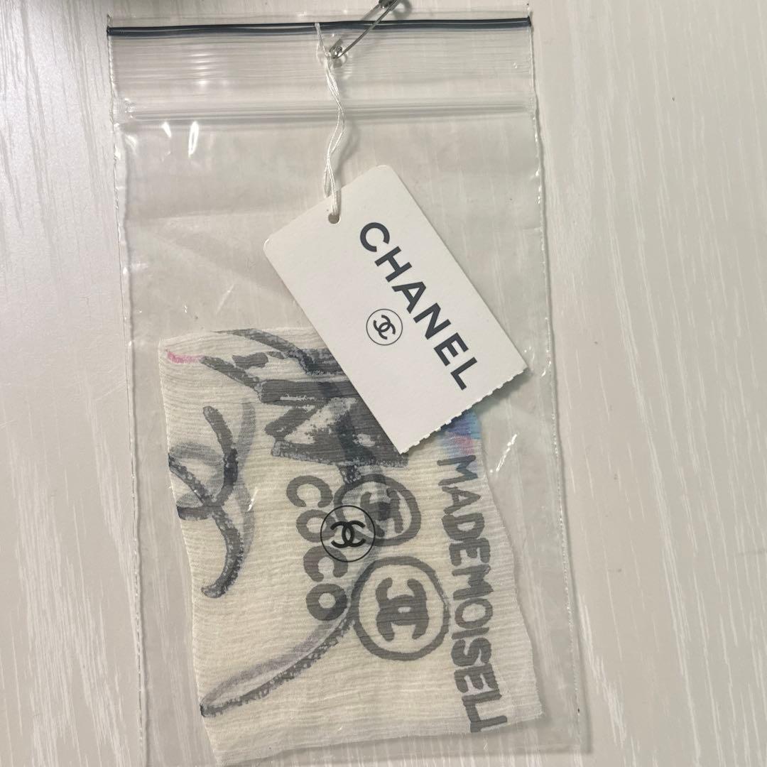 CHANEL 07C シルク100%キャミソール ココマーク レースシアー共布付