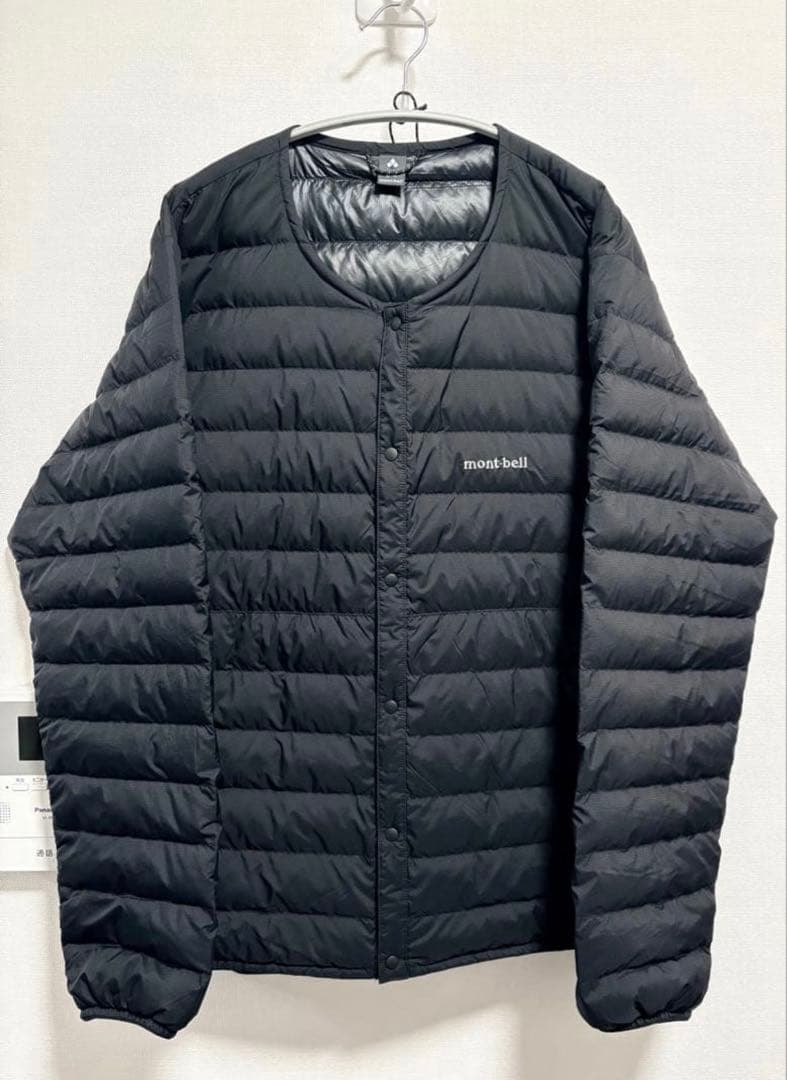 スペリオダウン ラウンドネックジャケット　ブラック　L-R