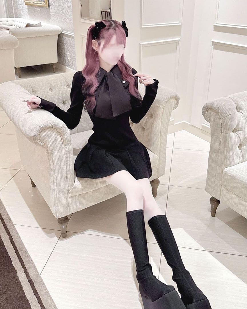 ハニーミュウ　リボンブラウスドッキングワンピース