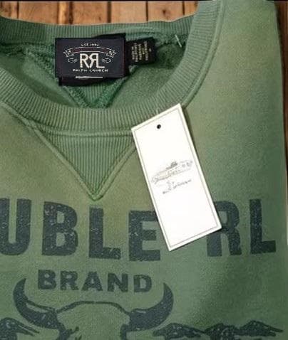 hirosu6966　DOUBLE RL オリーブグリーン スウェットXL