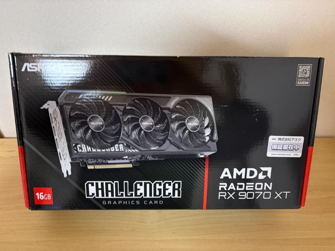 グラフィックボード・グラボ・ビデオカード Asrock Radeon RX 9070 XT Challenger 16GB