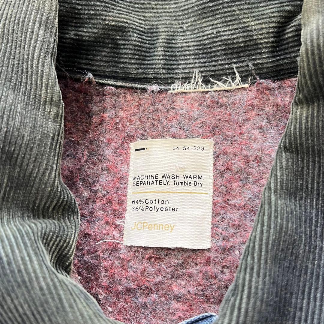 70s BIGMAC デニムカバーオール 裏地ブランケット 襟コーデュロイ M