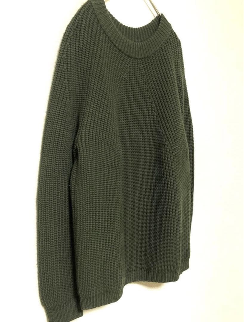 BATONER シグネチャー クルーネックニット サイズ2 オリーブ カーキ