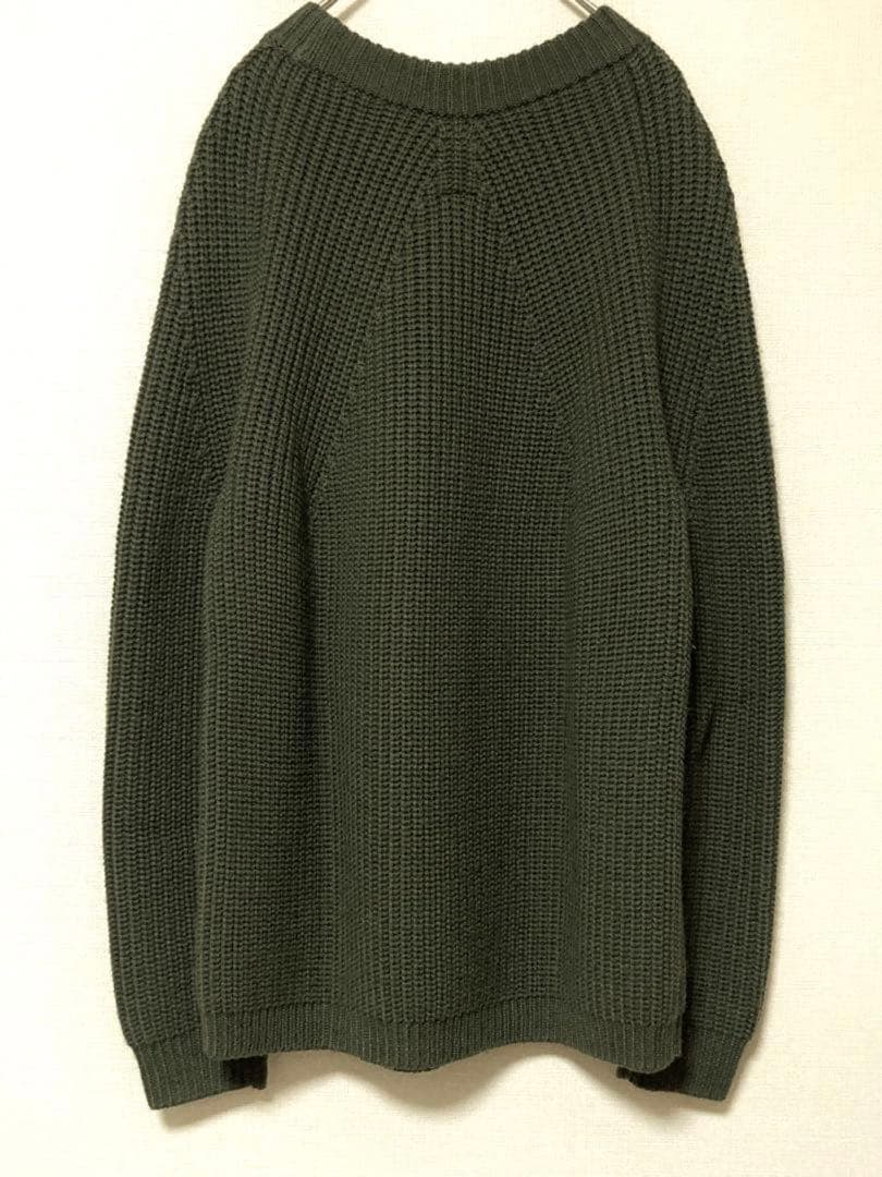 BATONER シグネチャー クルーネックニット サイズ2 オリーブ カーキ