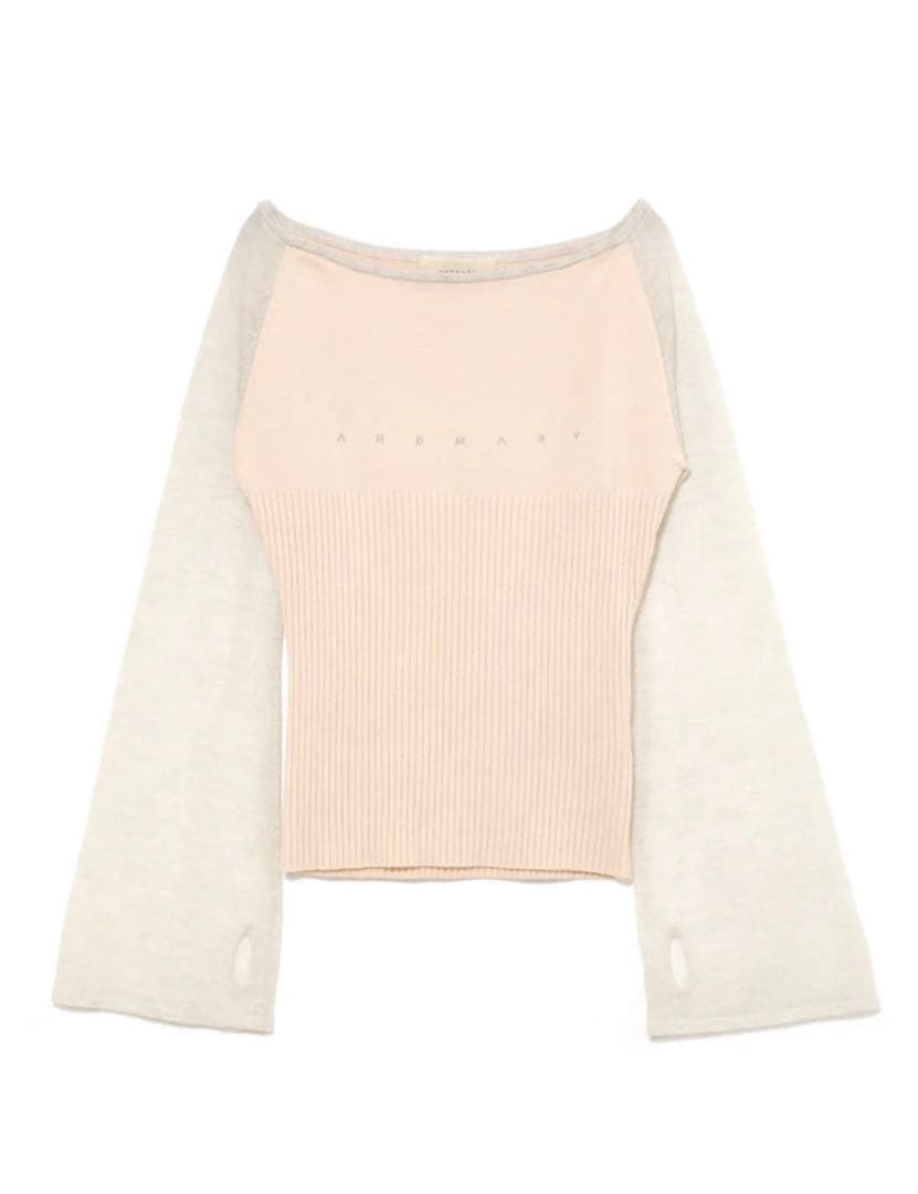 トップス andmary Amari knit tops gray