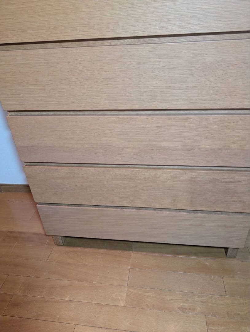 ■送料込■無印良品 6段チェスト オーク材 たんす 棚 衣類収納 脚付