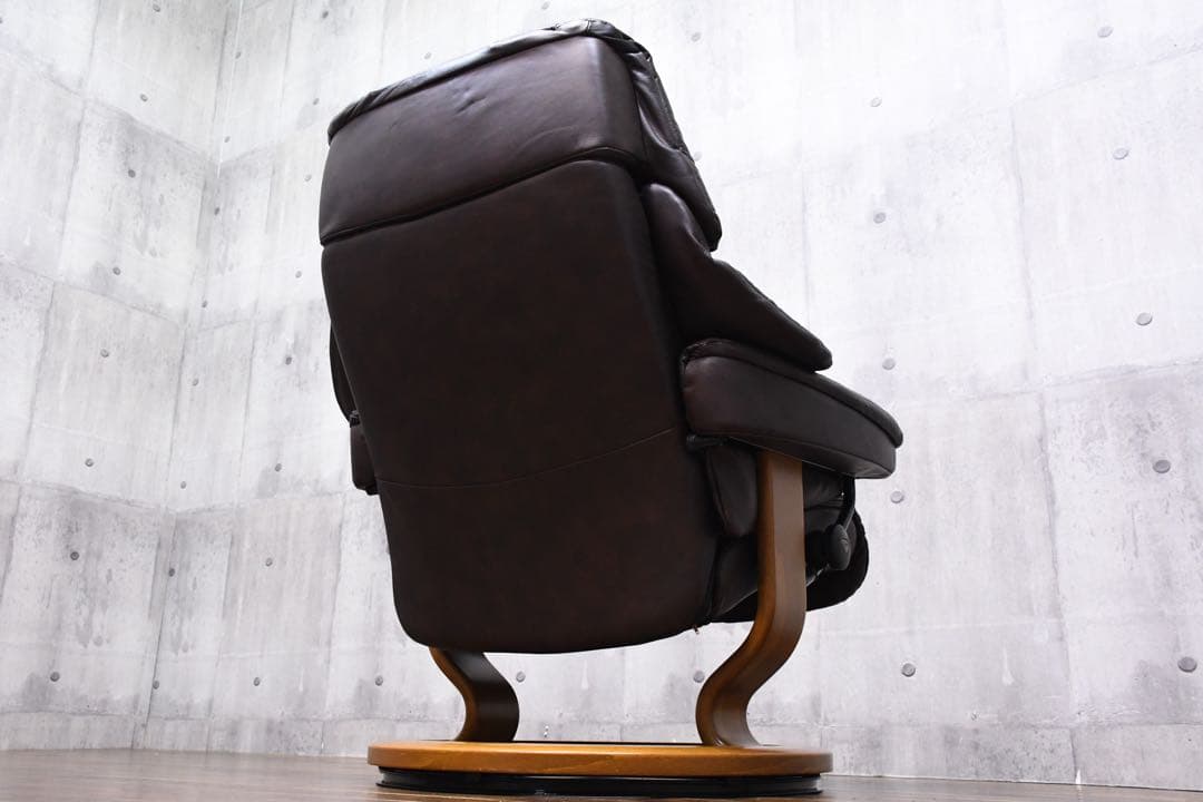 EAK44 エコーネス ストレスレスチェア レノ Mサイズ ダークブラウン系