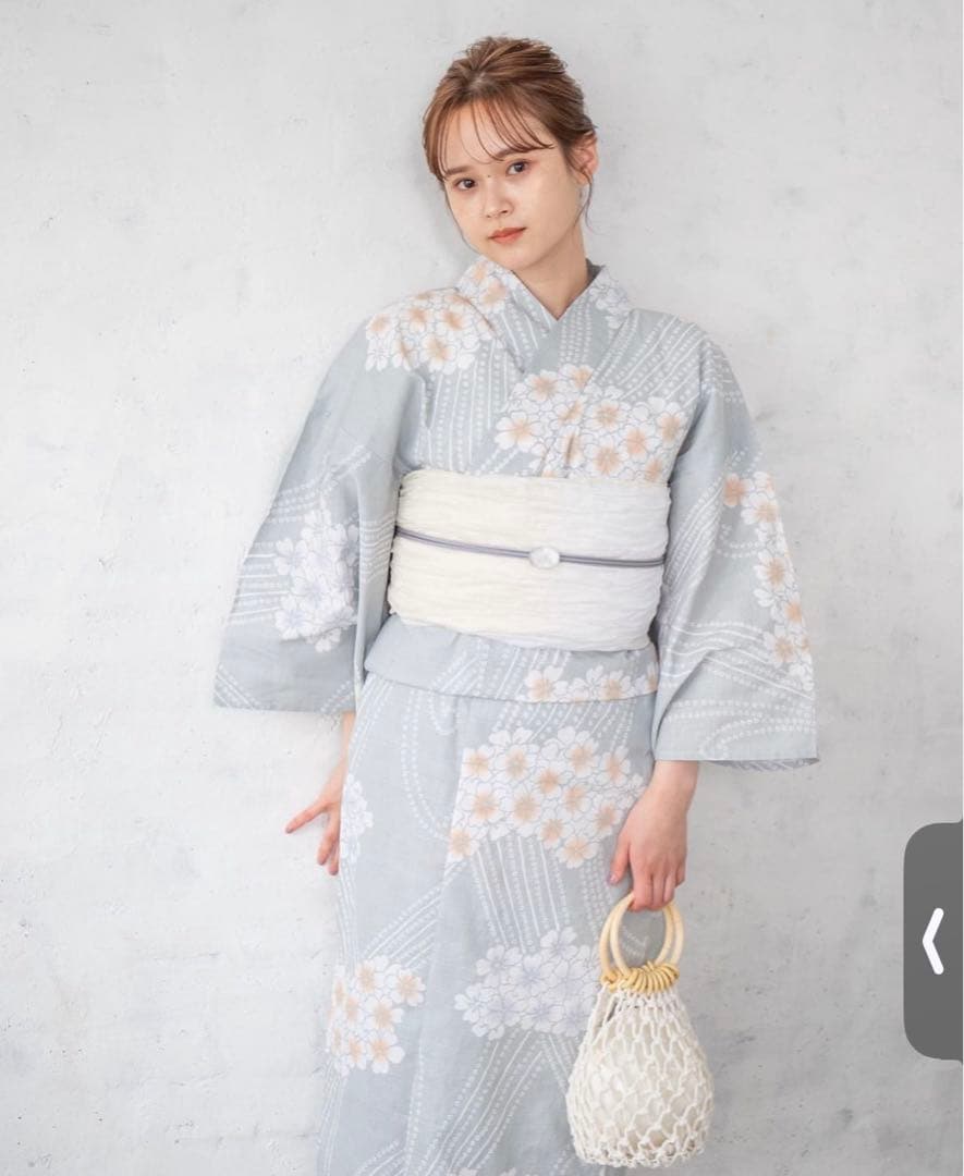 浴衣館グレース5点セット　鞄、下駄付き