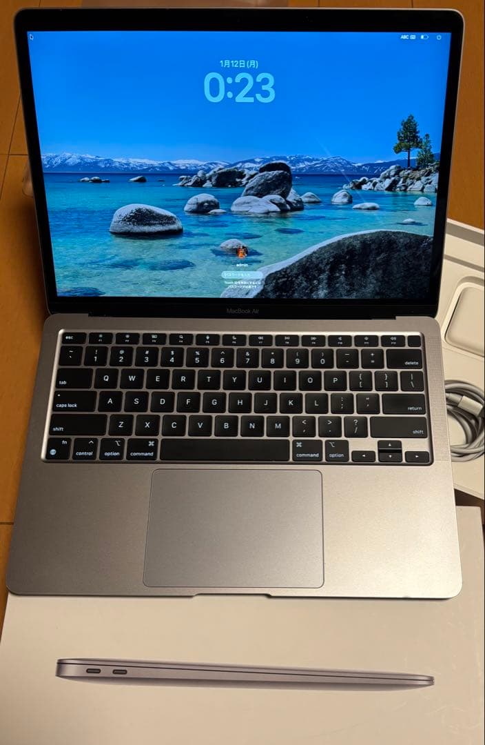 MacBook Air M1 動作良好 バッテリー100％ 人気のUSキーボード